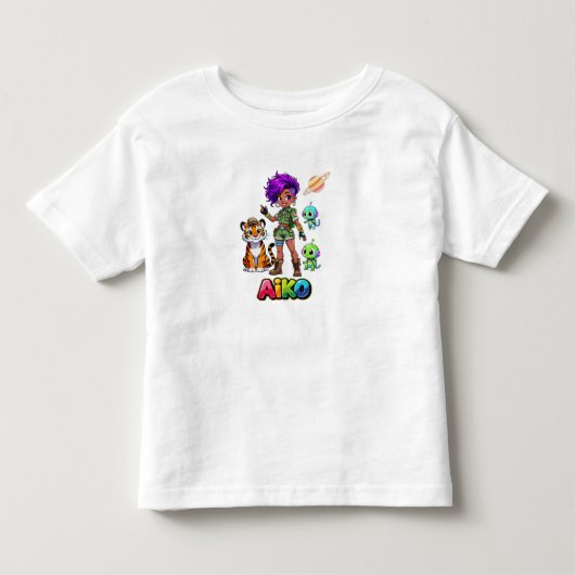AiKo Beats™ AiKo & Friends Adventure トドラーTシャツ (正面)