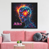 AiKo Grunge Graphic #4 キャンバスプリント (インサイチュ (リビング))