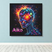 AiKo Grunge Graphic #4 キャンバスプリント (インサイチュ (ウッドフロア))