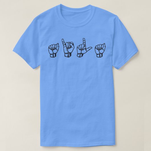 Aila Name Hand Sign Language ASL Gift Named Aila Tシャツ (デザイン正面)