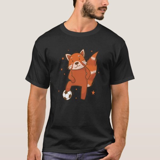 Ailuridae playing Soccer Bear Cat Bamboo Tシャツ (正面)