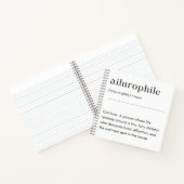 Ailurophile定義 – 猫好き ノートブック (内部)