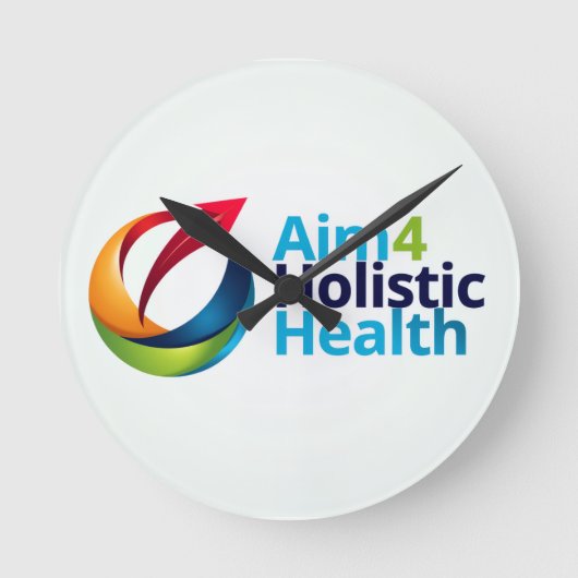Aim 4 Holistic Health ラウンド壁時計 (正面)