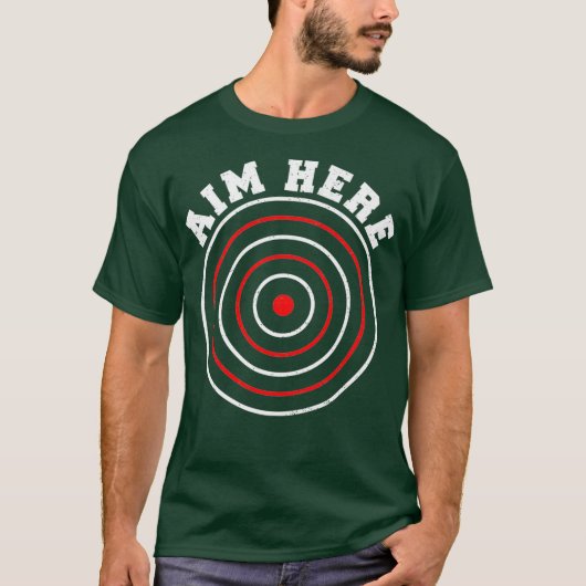 Aim Aim Here - Darts Premium Tシャツ (正面)