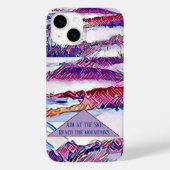 Aim at Sky Reach the Mountains Snow Alps Birthday Case-Mate iPhoneケース (裏面)