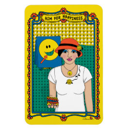 Aim For Happiness_B_4x6冷蔵庫磁石 マグネット