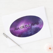 AIM FOR THE STARSステッカー 楕円形シール (封筒)