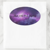 AIM FOR THE STARSステッカー 楕円形シール (バッグ)