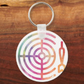Aim Here Darts Players Bullseye Target Shooting Cl キーホルダー (正面)