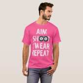 Aim Shoot r Repea Billiards おもしろい S Tシャツ (正面フル)