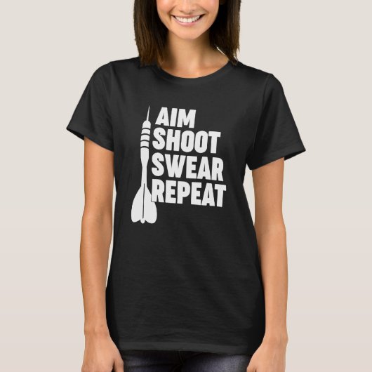 AIM SHOOT R REPEAT darts Tシャツ (正面)