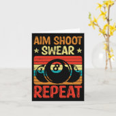 Aim Shoot Swear Repeat I Pool Billiard I Snooker I カード (黄色い花)