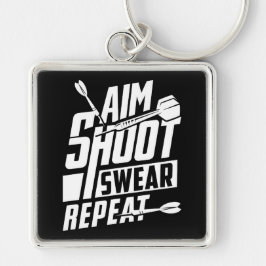 Aim Shoot Swear Repeat Premium キーホルダー
