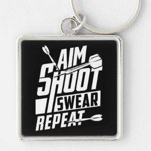 Aim Shoot Swear Repeat Premium キーホルダー