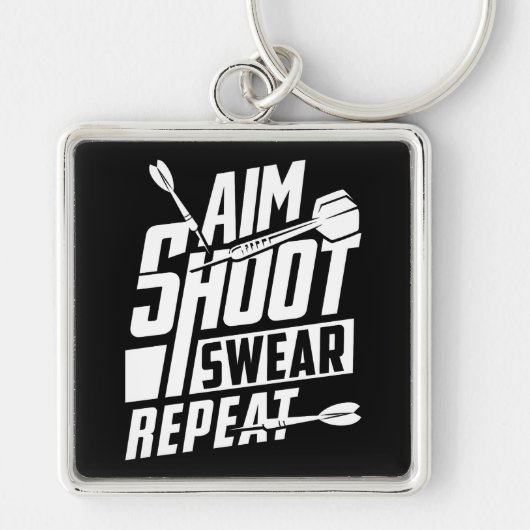 Aim Shoot Swear Repeat Premium キーホルダー (正面)