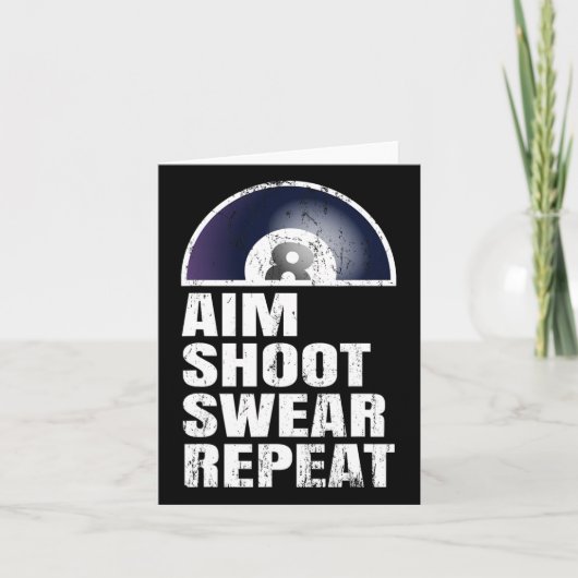Aim Shoot Swear Repeat - Snooker Pool Player Bili カード (正面)