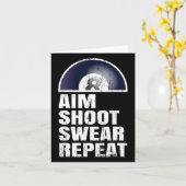 Aim Shoot Swear Repeat - Snooker Pool Player Bili カード (黄色い花)