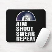 Aim Shoot Swear Repeat - Snooker Pool Player Bili マウスパッド (マウス)