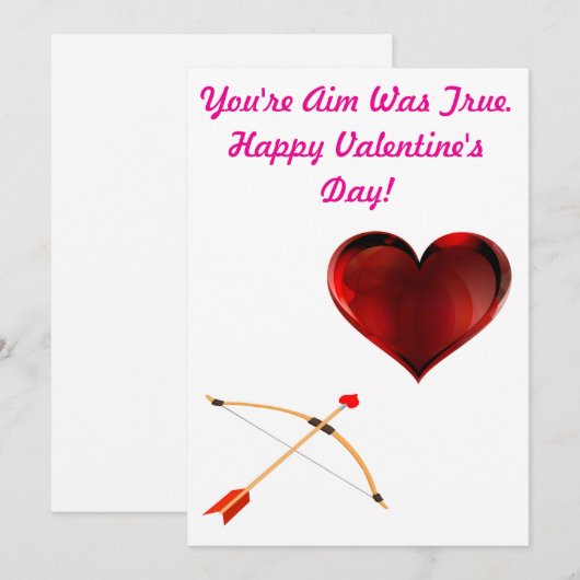 Aim True Valentine's Dayカード シーズンカード (正面/裏面)