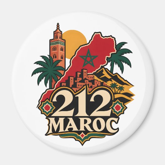 Aimant 212 Maroc マグネット (正面)