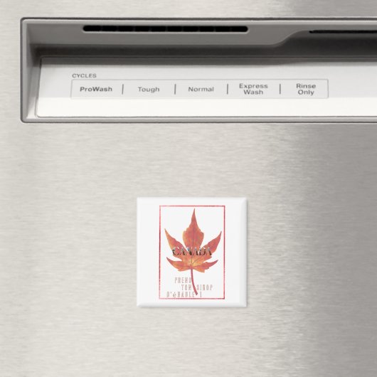 Aimant carrée/Canada Maple Leaf Magnet マグネット (インサイチュ (食洗機))