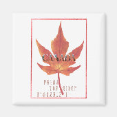 Aimant carrée/Canada Maple Leaf Magnet マグネット (正面)