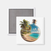 Aimant Guadeloupe – Évasion tropicale, plage parad マグネット (正面/裏面)