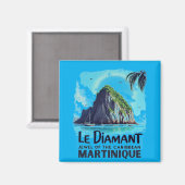 Aimant Le Diamant Martinique Vintage | Magnet マグネット (正面/裏面)