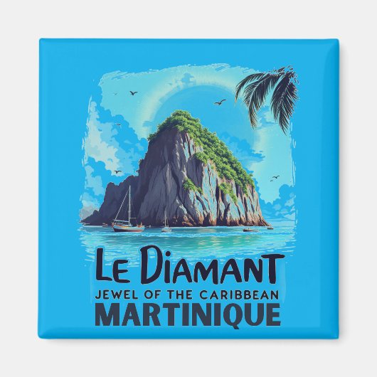 Aimant Le Diamant Martinique Vintage | Magnet マグネット (正面)