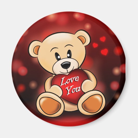 Aimant L'ourson t'aime マグネット (正面)