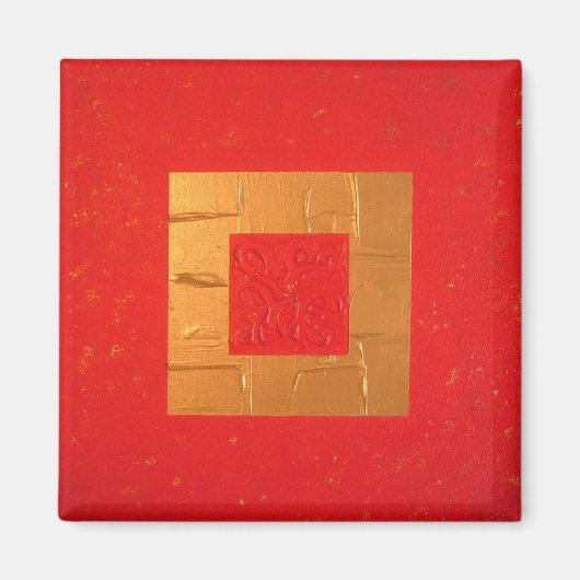 aimant magnet frigo rouge moderne design unique マグネット (正面)