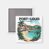 Aimant Port-Louis Guadeloupe | Magnet マグネット (正面/裏面)