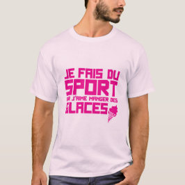 aime manger glaces citation sport humour tシャツ