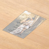 Aimeeスクリプ素朴トモダン結婚の アクリル招待状 (レイダウン)