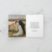 Aimeeスクリプ素朴トモダン結婚の サンキューカード (内部)