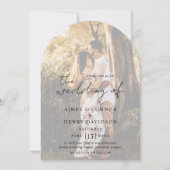 Aimeeスクリプ素朴トモダン結婚の 招待状 (正面)