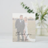 Aimee素朴スクリプモダン結婚トのサンキューカード (スタンド正面)