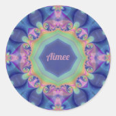 AIMEE ~パステル抽象芸術万華鏡のように千変万化するパターンパターン~ ラウンドシール (正面)