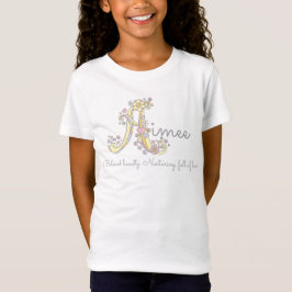 Aimee girls name意味A monogramハート Tシャツ