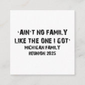 Ain’t No Family Like The One I Got Michigan Reunio エンクロージャーカード (正面)