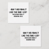 Ain’t No Family Like The One I Got Michigan Reunio エンクロージャーカード (正面/裏面)