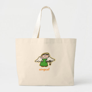 aingeal (アイルランド語の少し天使) ラージトートバッグ