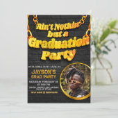 Ain'Nothinではなく、写真を持つ卒業パーティー 招待状 (スタンド正面)