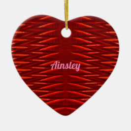 AINSLEY 〜バレンタインハート〜 レッド・フラクタル セラミックオーナメント