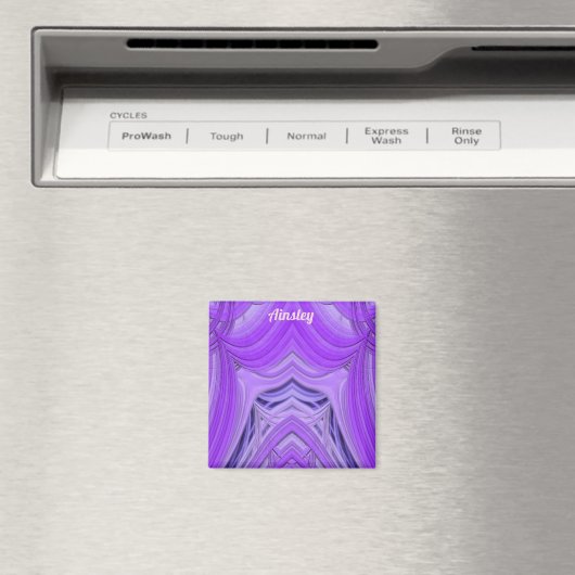 AINSLEY ~ 3D Fractal Design purple blue Magnet マグネット (インサイチュ (食洗機))