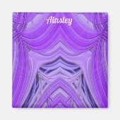 AINSLEY ~ 3D Fractal Design purple blue Magnet マグネット (正面)