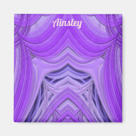 AINSLEY ~ 3D Fractal Design purple blue Magnet マグネット