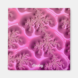 AINSLEY Personalised Fractal Design ~ Pink Waffle  マグネット