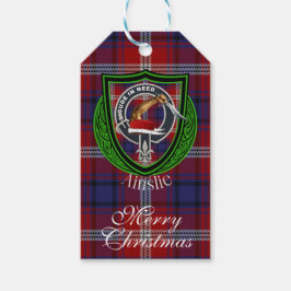 Ainslie Scottish Clan Tartan & Crest ギフトタグ