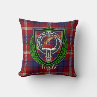 Ainslie Scottish Clan Tartan & Crest クッション